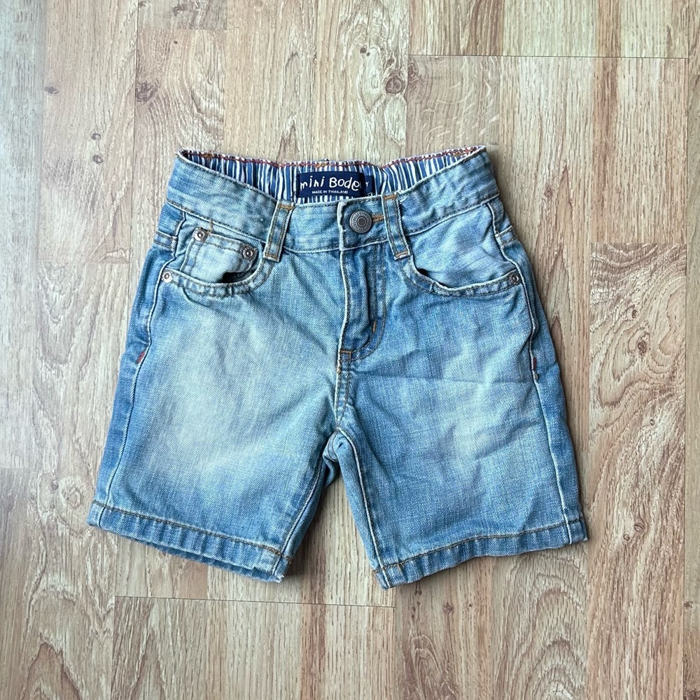 Mini Boden Denim Jean Shorts Size 2T
